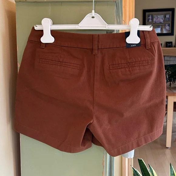 J. Crew Women’s Classic Chino 5” Inseam 100% Cotton Antique Oak Brown Size 4 NWT - Picture 5 of 16